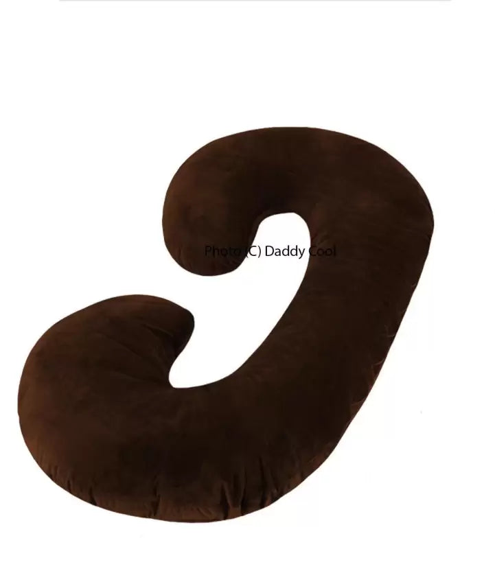 Pregnancy Pillow / C- Shape Maternity Pillow / Sleeping Support Pillow Brown