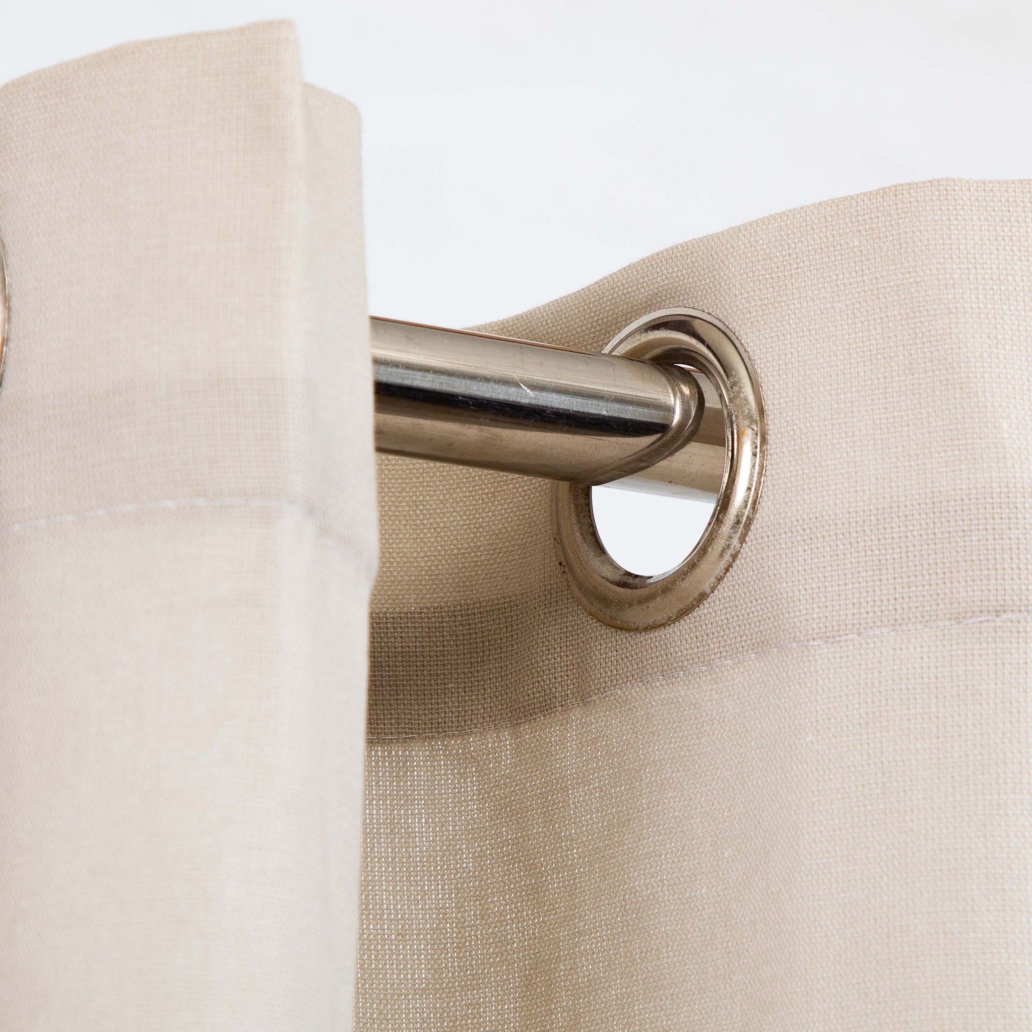 Cream Color Plain Duck Cotton Curtain