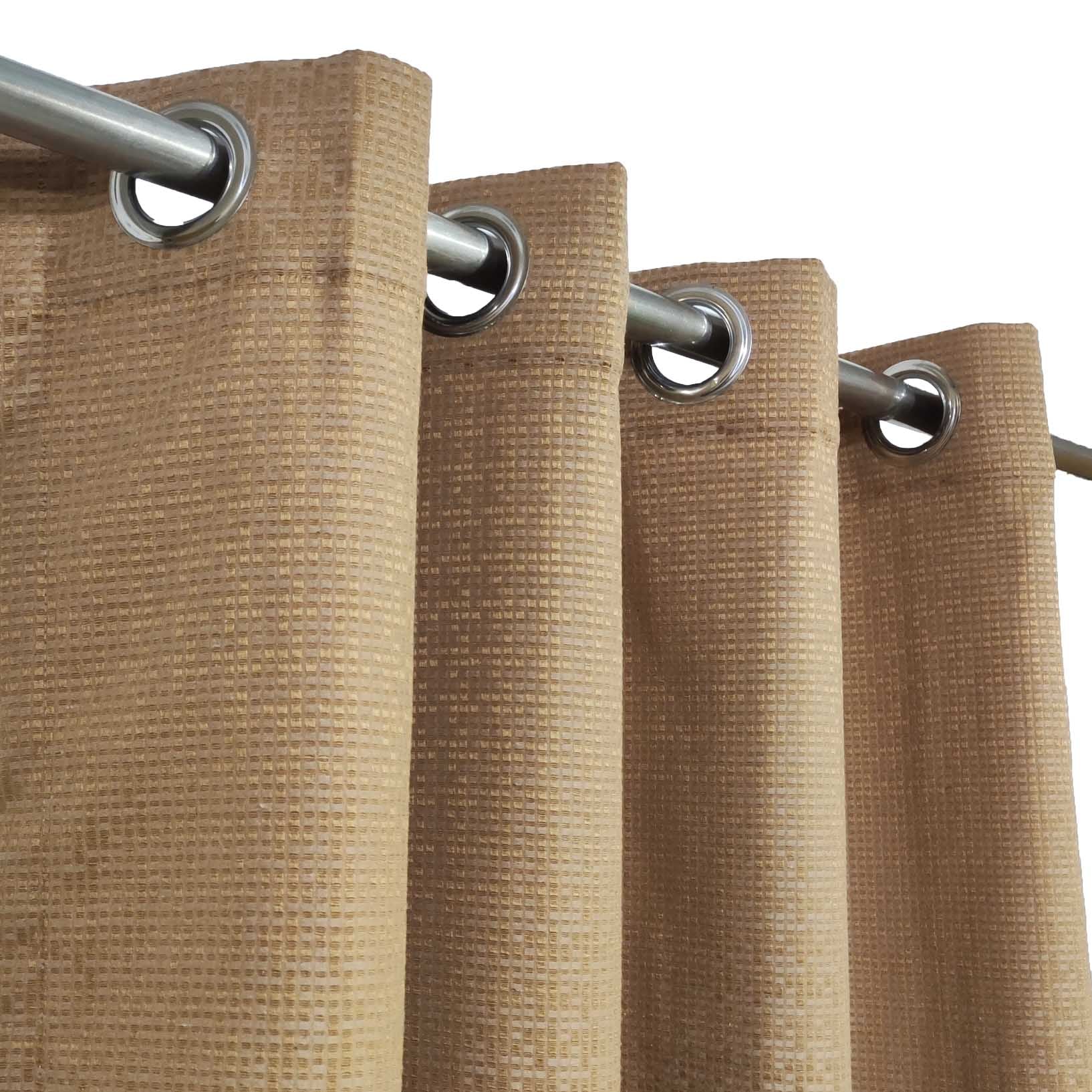 Golden Brown 3D Jacquard Curtain