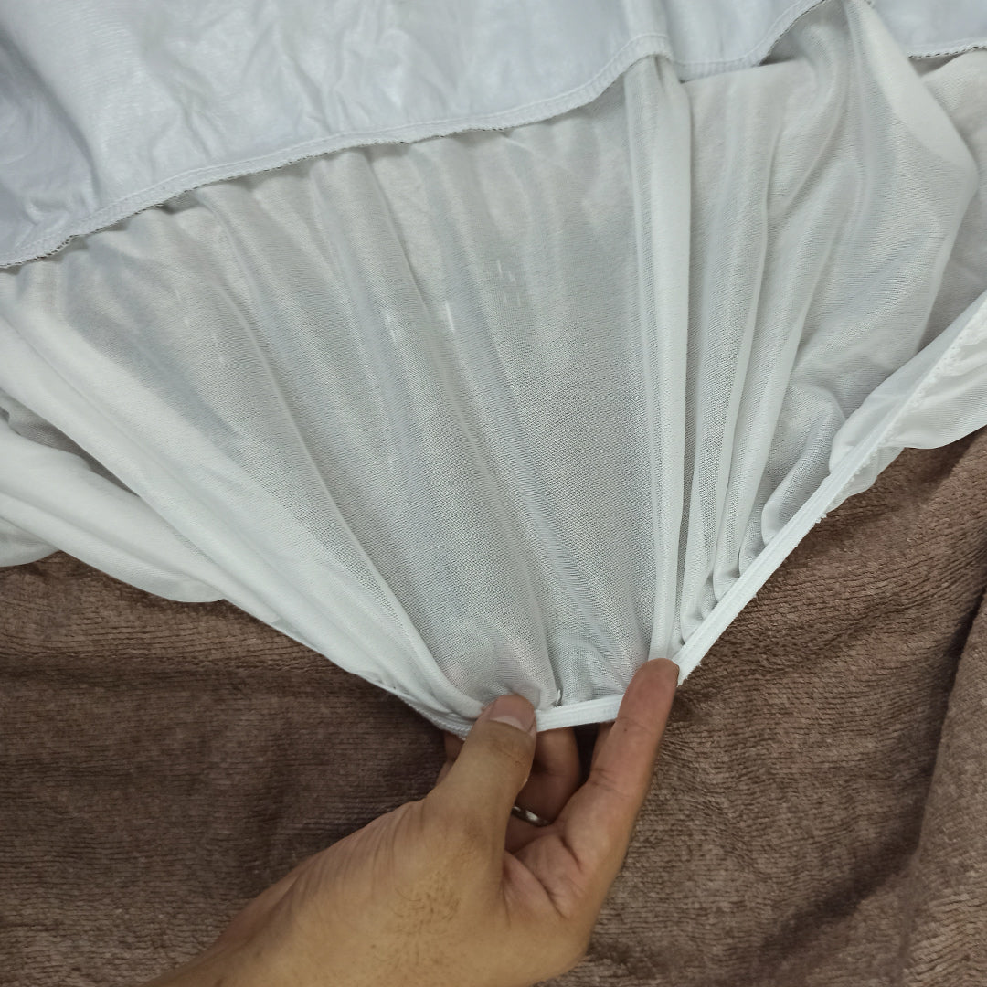 Water Proof Mattress Protector Terry Cotton Anti Mites & Bugs Brown
