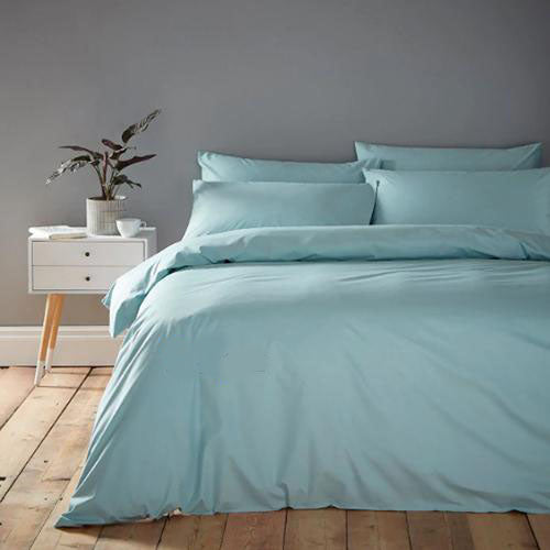 6 Pcs Cotton Duvet Cover Set Sky Blue