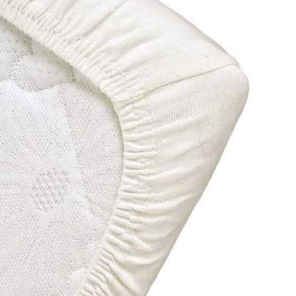 Water Proof Mattress Protector Terry Cotton Anti Mites & Bugs White