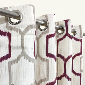 Last 1 left Geometric Shape Water Proof Duck Cotton Curtain PVC Coated Back(IKEA)