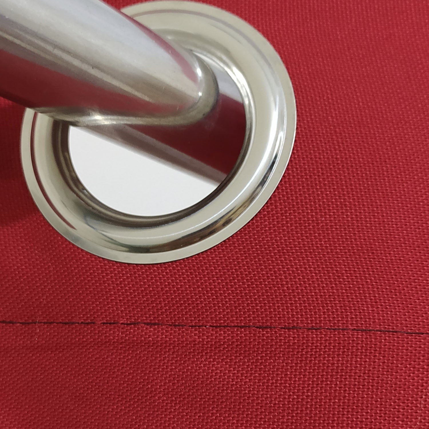 Red Plain Duck Cotton Curtain