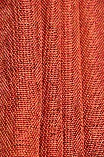 Plain Jute Curtain Orange