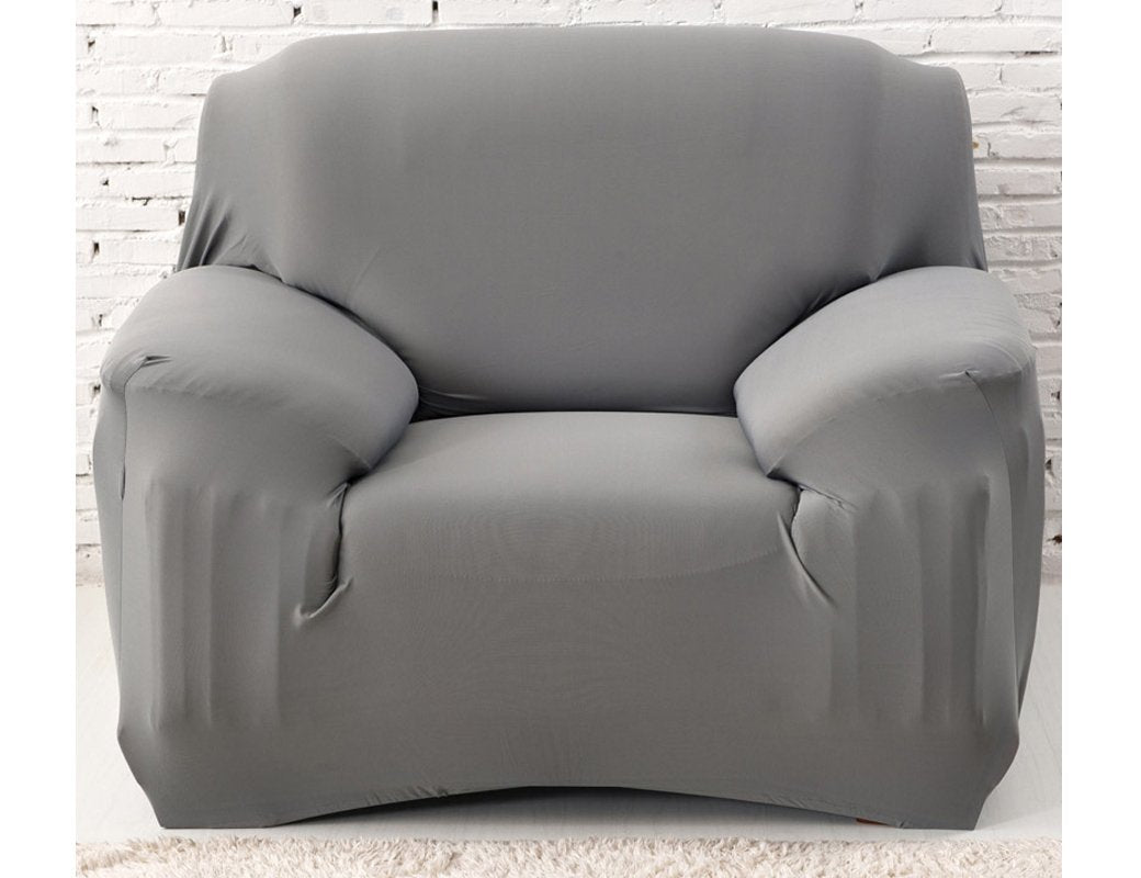 Dark Grey Jersey Fitted Sofa Cover