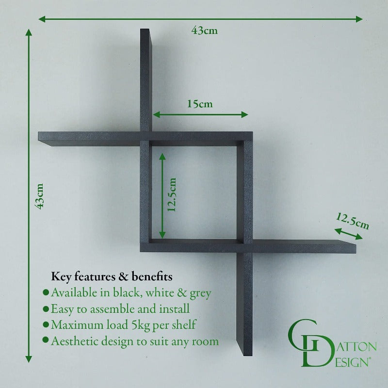Criss Cross Floating Shelves (Set of 2) - waseeh.com