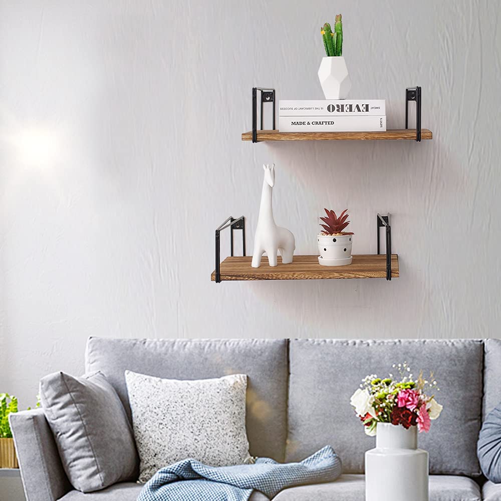 Carbonized Floating Shelves (Pack of 2) - waseeh.com
