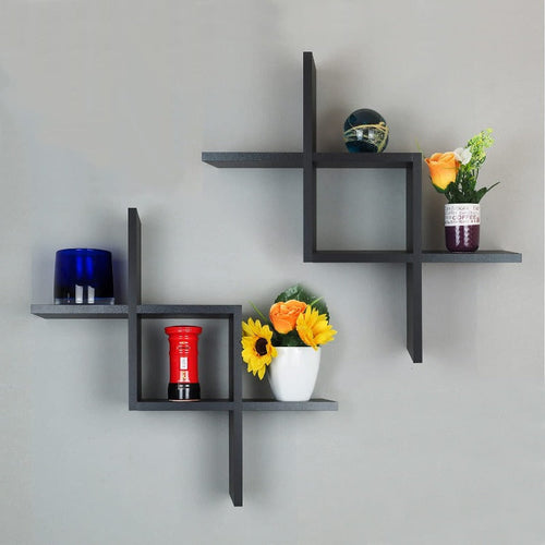 Criss Cross Floating Shelves (Set of 2) - waseeh.com