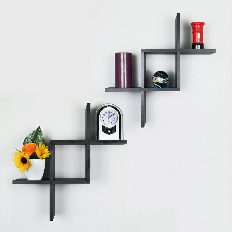 Criss Cross Floating Shelves (Set of 2) - waseeh.com