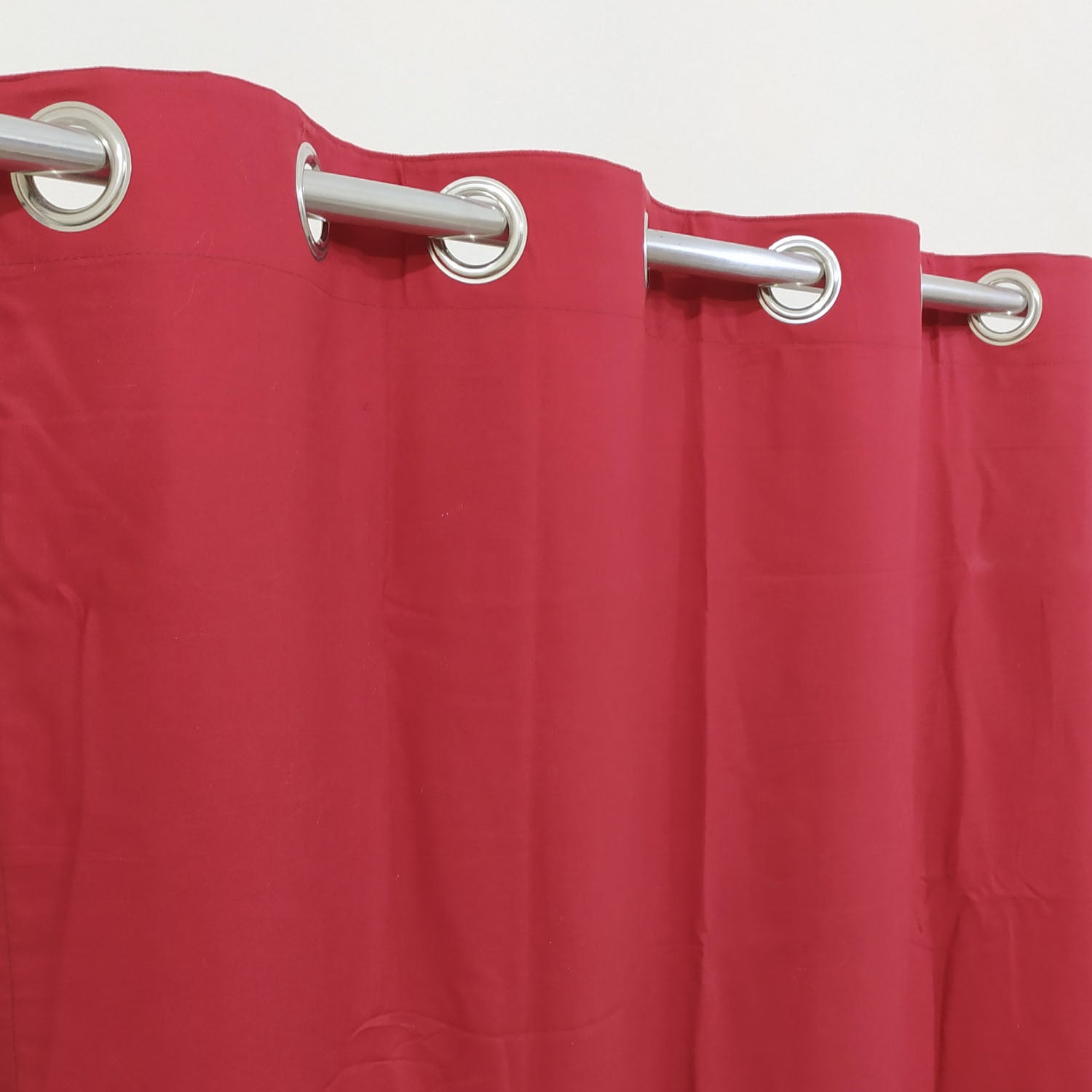 Red Plain Duck Cotton Curtain