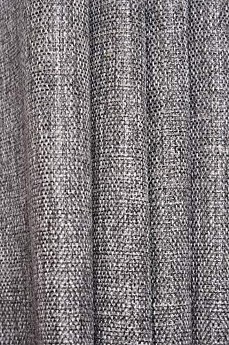 Plain Jute Curtain Grey