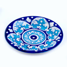 Desert Pottery Plate Blue Heart