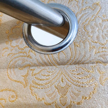 Thick Viscose Curtain Self Embossed Golden On Off-White base
