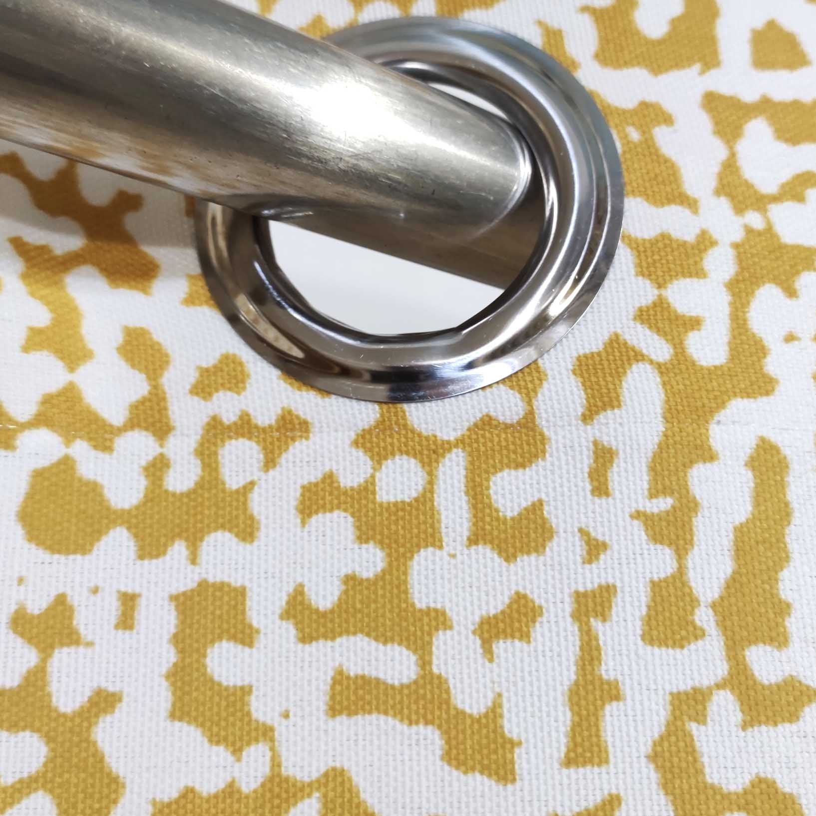 Digital Abstract Yellow Gold Duck Cotton Curtain