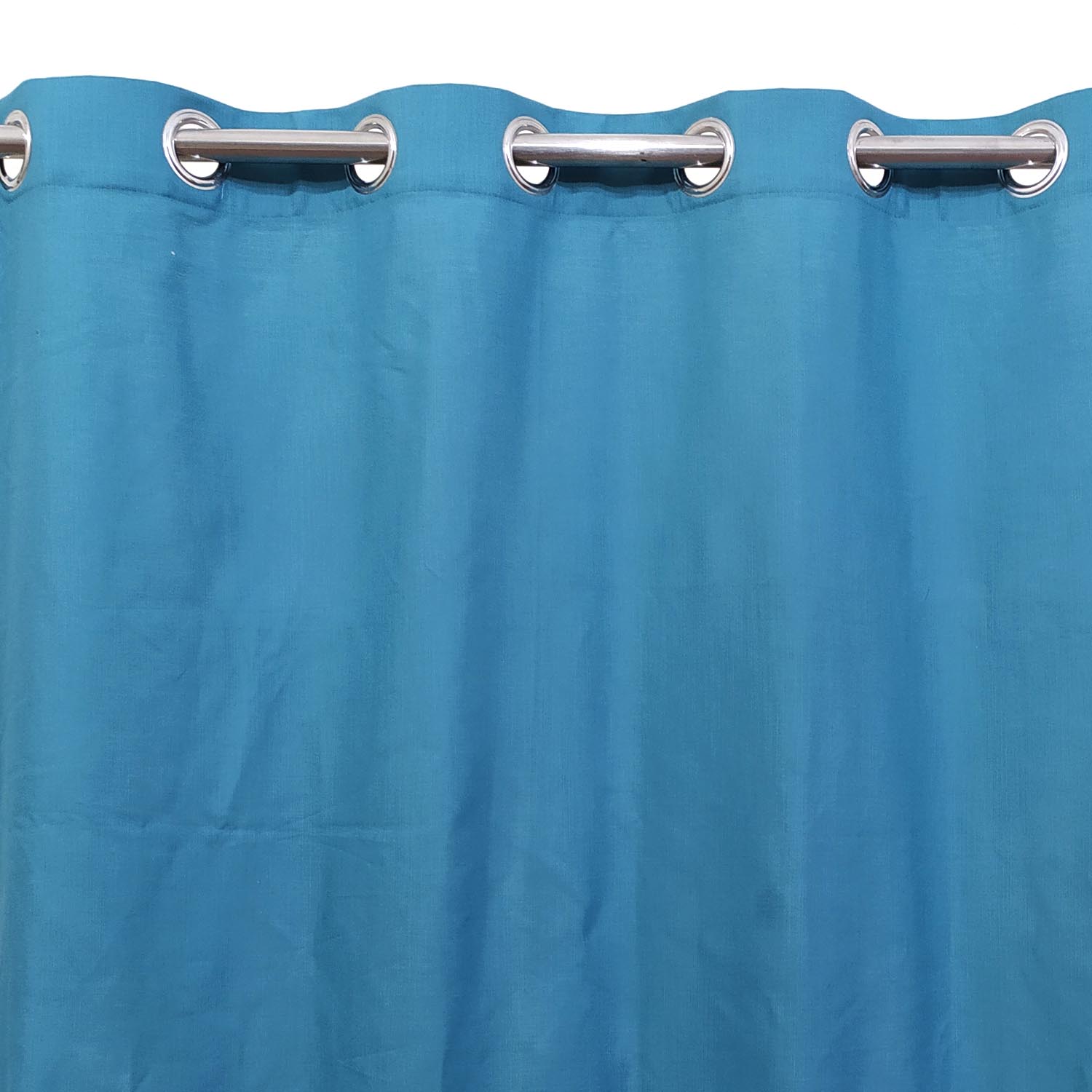 Turquoise Plain Duck Cotton Curtain