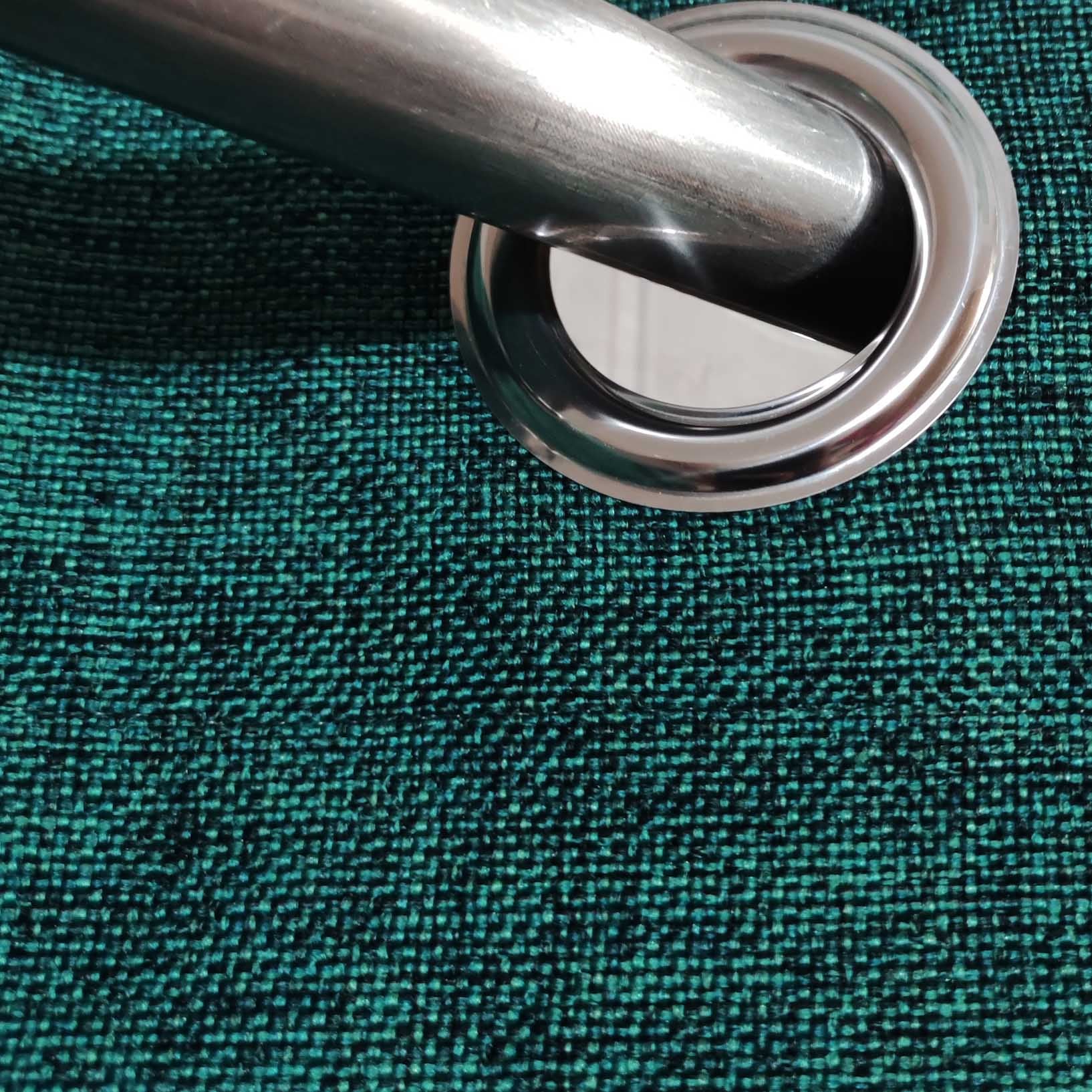 Premium Thick Jute Curtain Teal Green 07F