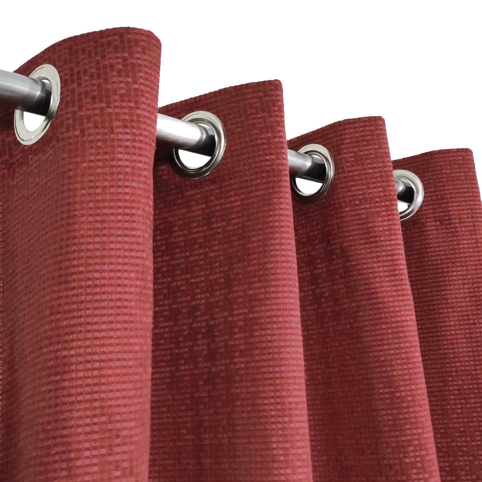 Red 3D Jacquard Curtain