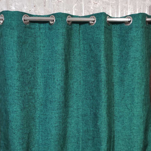 Premium Thick Jute Curtain Teal Green 07F