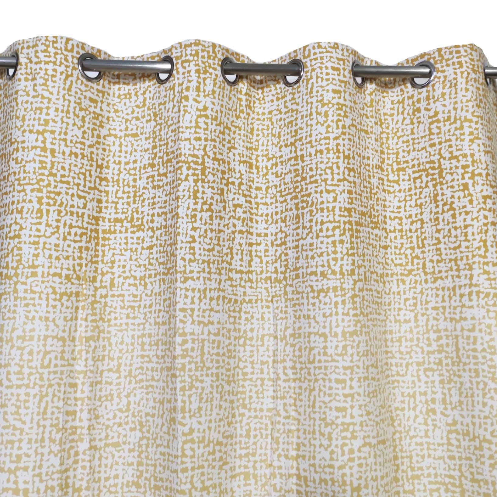 Digital Abstract Yellow Gold Duck Cotton Curtain