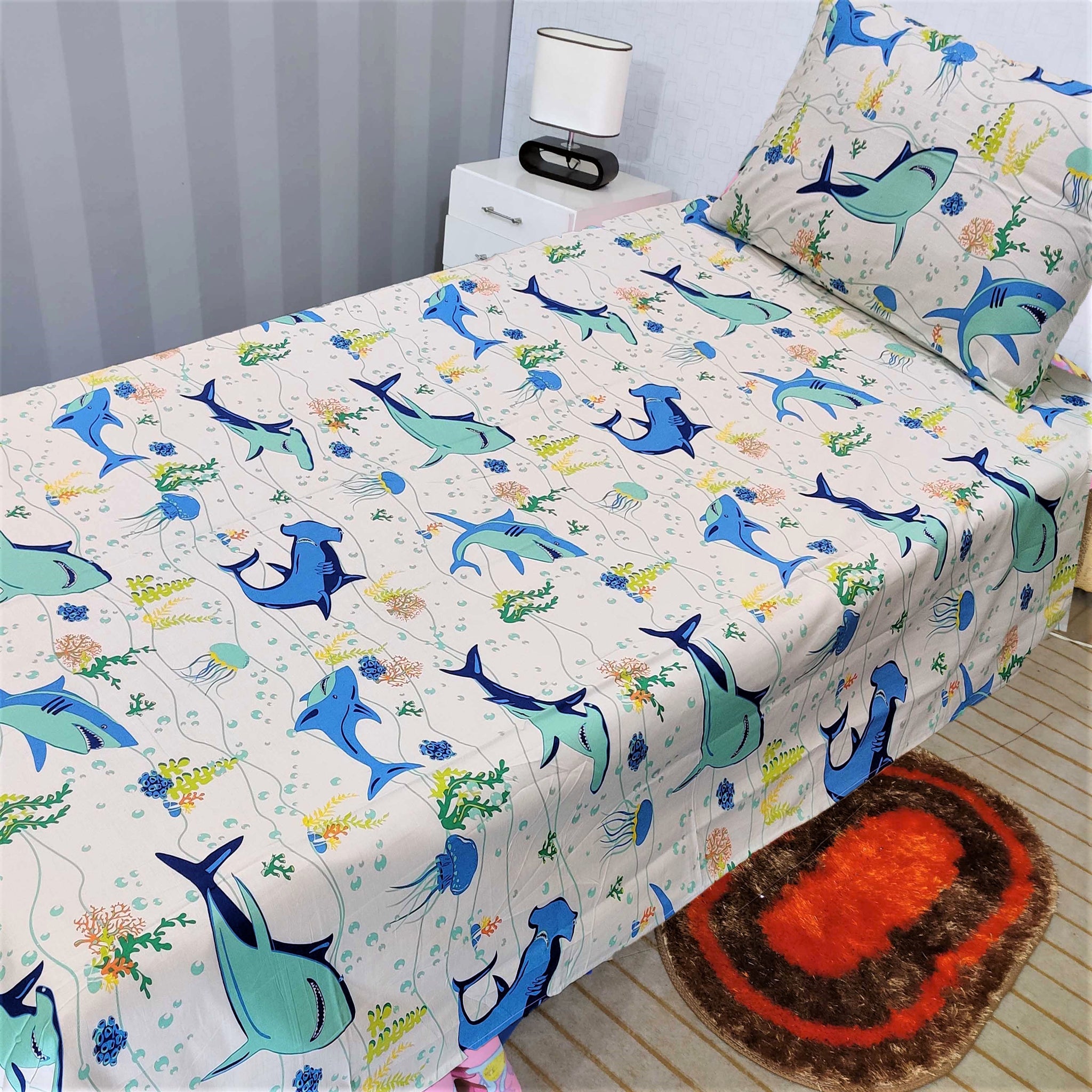 Bottom of the Ocean   Kids Bed Sheet