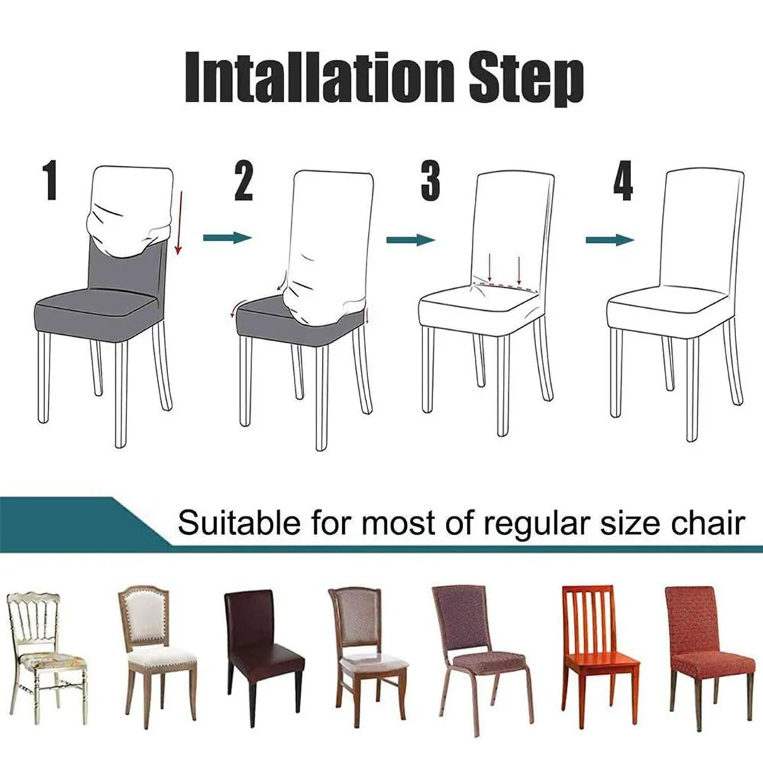 Cotton Fitted Jersey Chair Cover – Beige