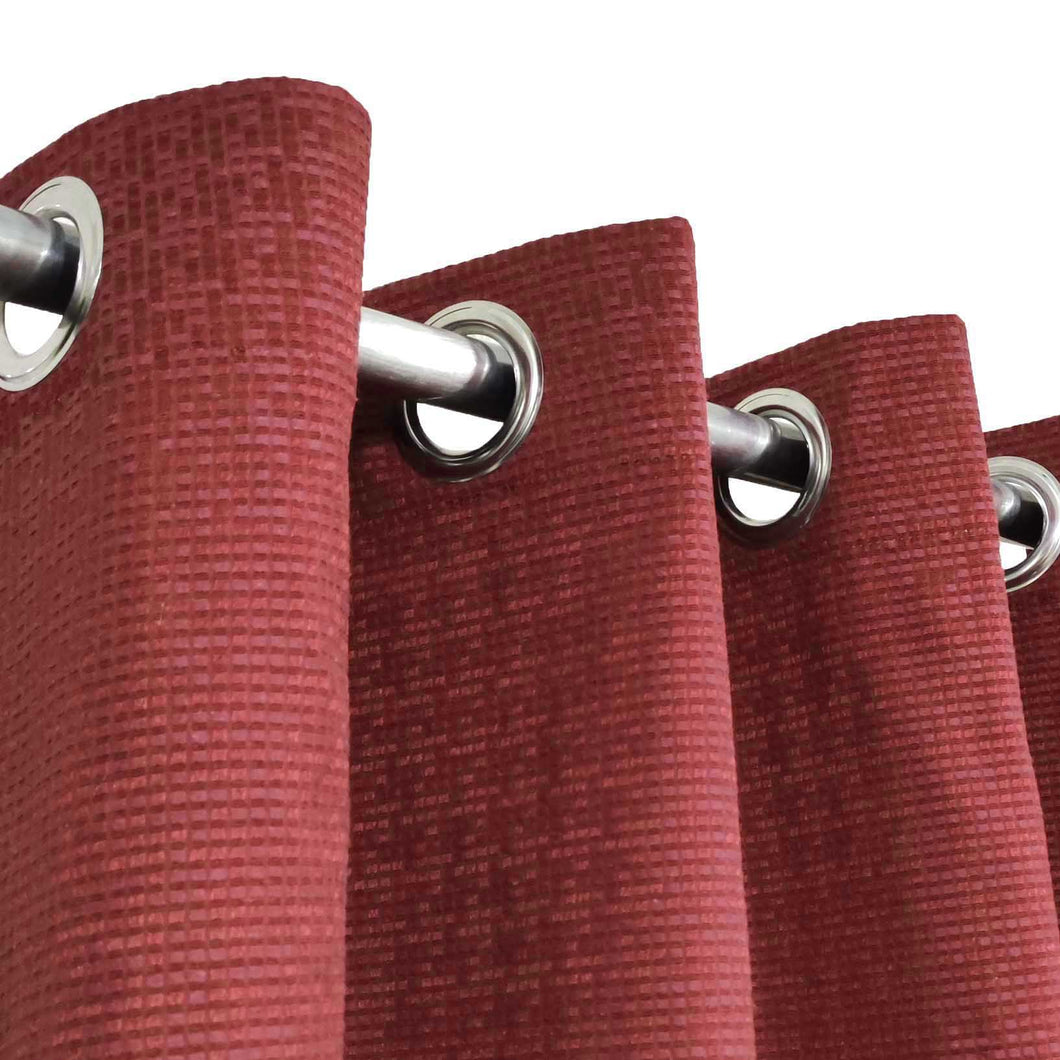 Red 3D Jacquard Curtain