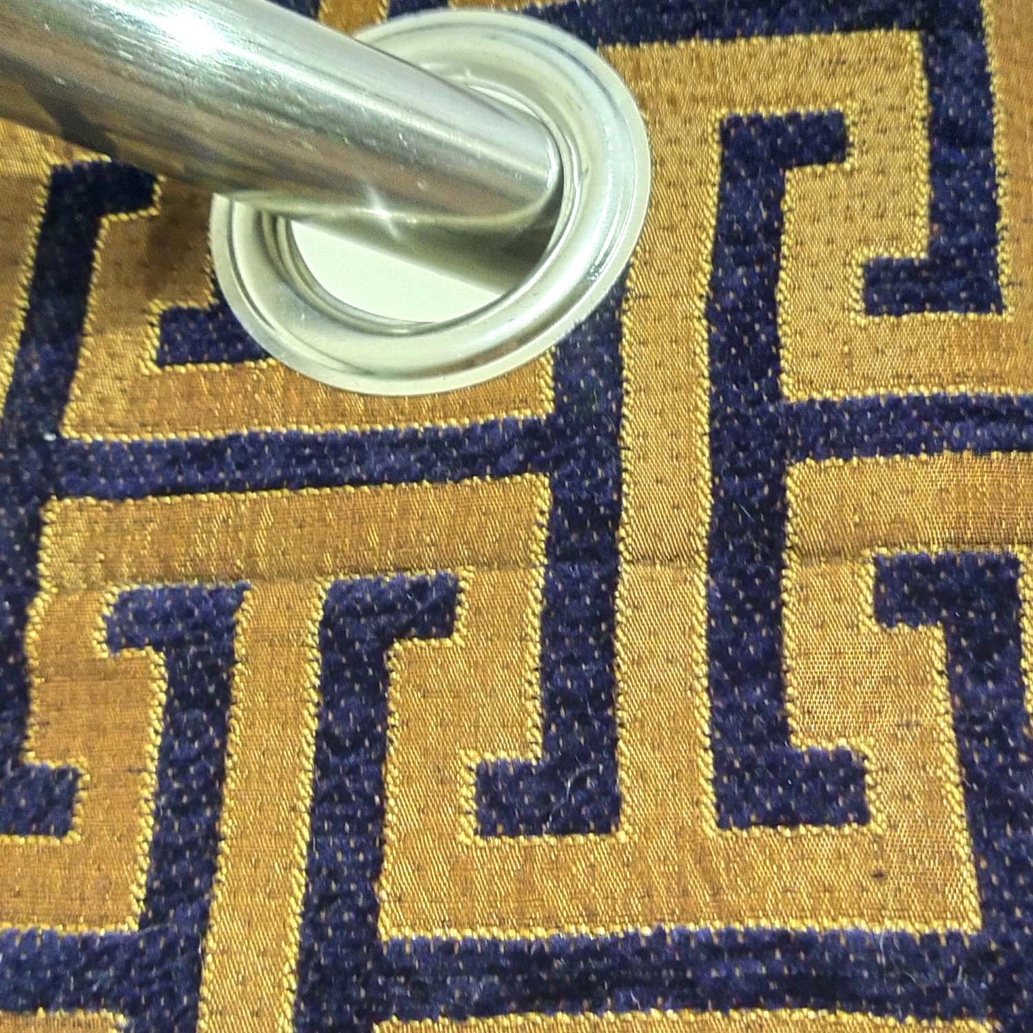 Thick Viscose Curtain Versace Blue