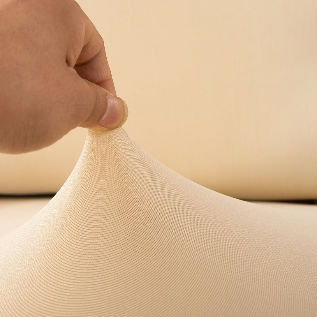 Cream Color Jersey Fitted Sofa Cover