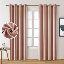 Plain Silk Curtain Eclipse Pink