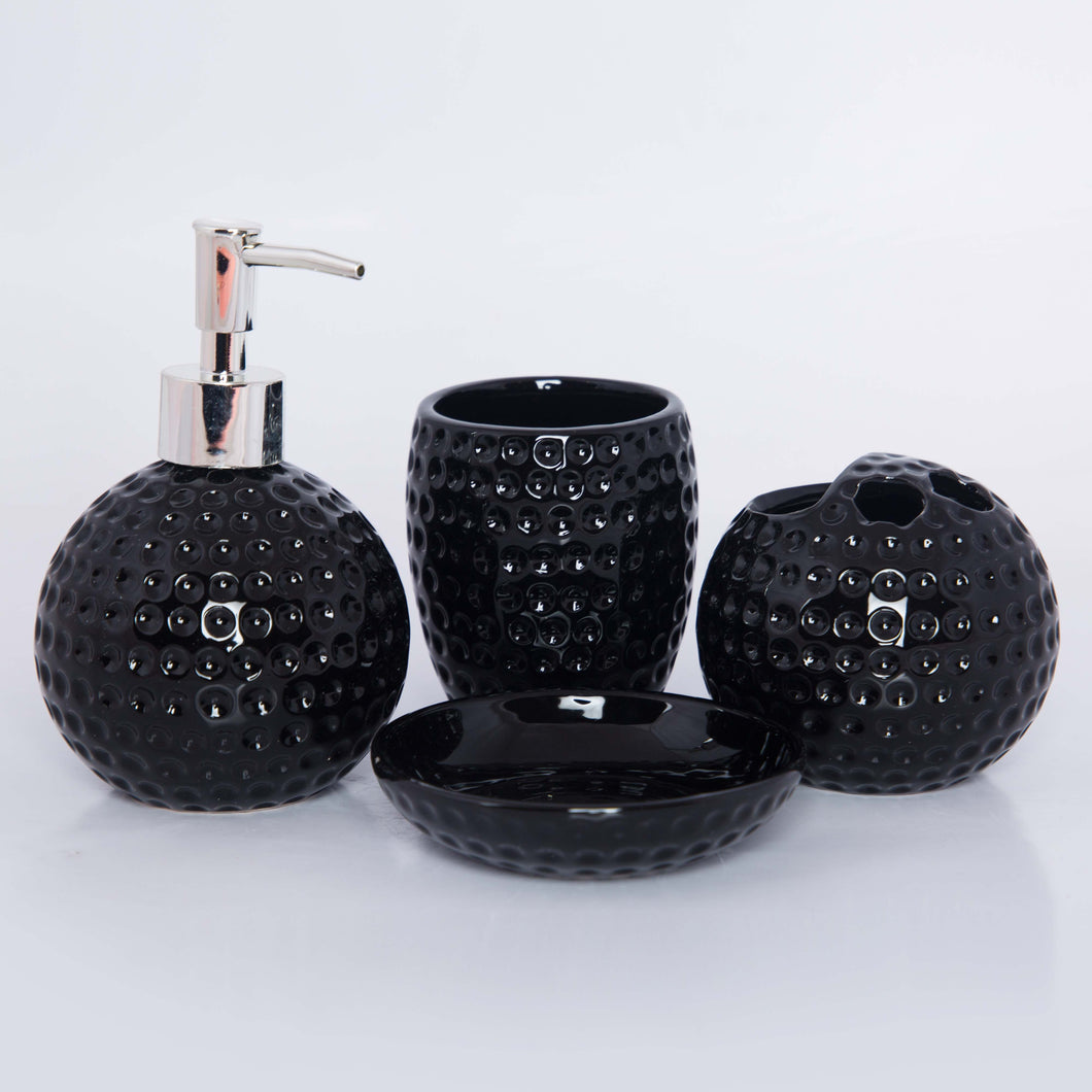 Black Golf Bath Set