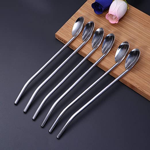 Spoon Steel Straws (Pack of 6)