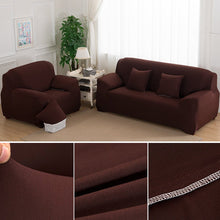 Dark Brown Jersey Fitted Sofa Cover