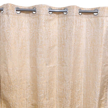 Thick Viscose Curtain Golden & Off-White On Muted Yellow Base