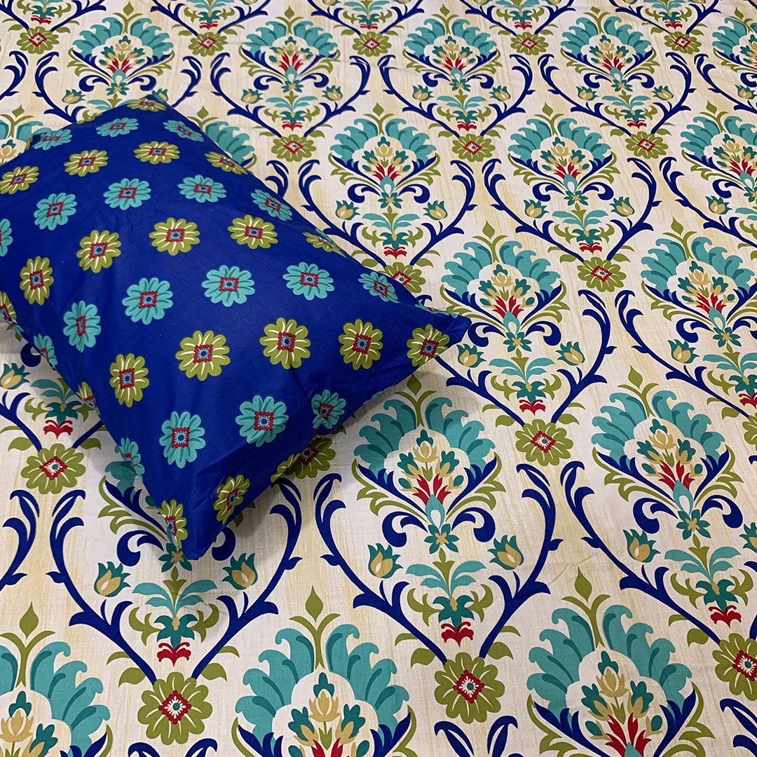 Multi Floral Cotton Bed Sheet
