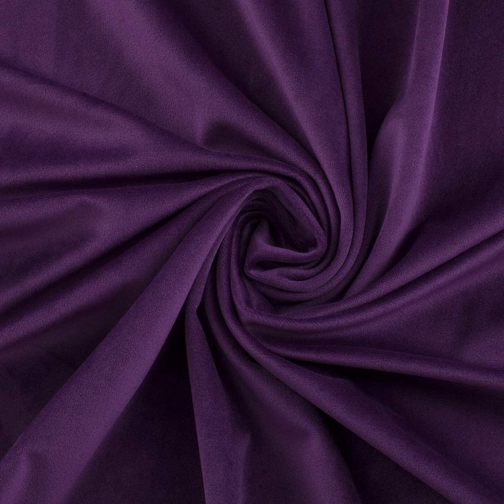 Plain Velvet Curtain Purple