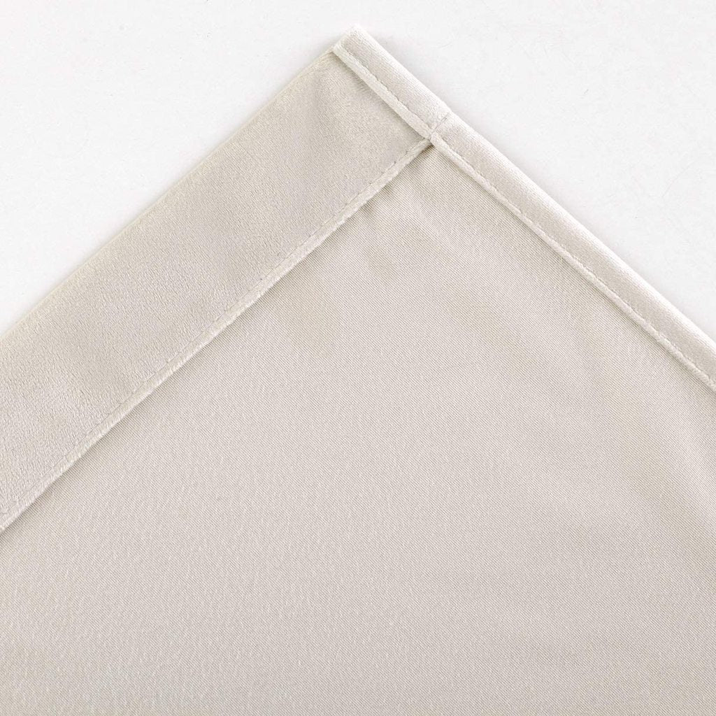 Plain Velvet Curtain Off-White