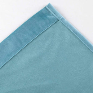 Plain Velvet Curtain Turkish Blue
