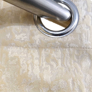 Thick Viscose Curtain Golden & Off-White On Cream Color Base