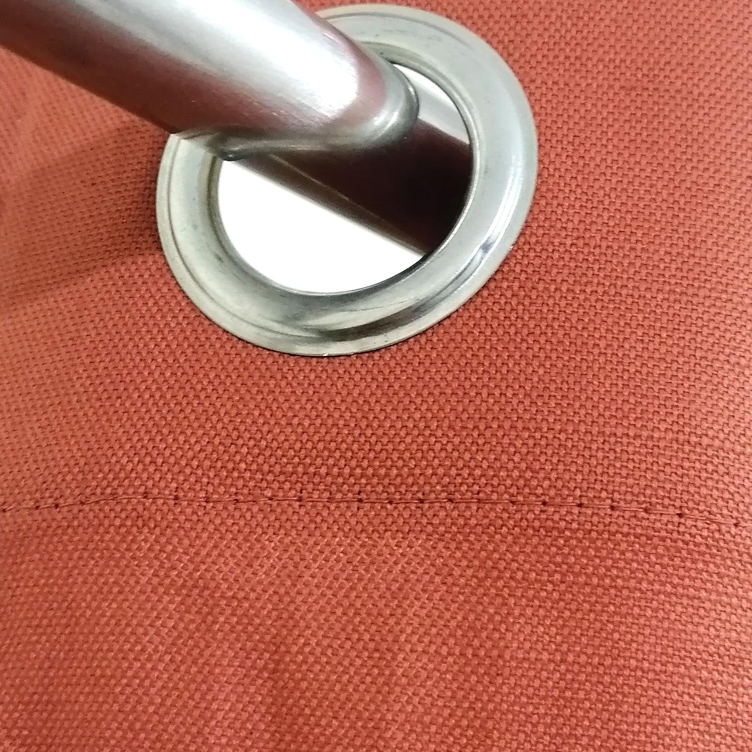 Coral Color Plain Duck Cotton Curtain