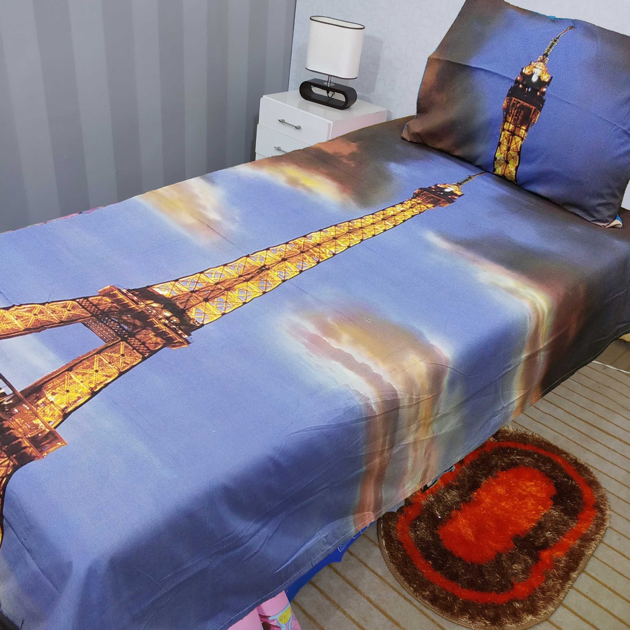 Eiffel Tower  Kids Bed Sheet