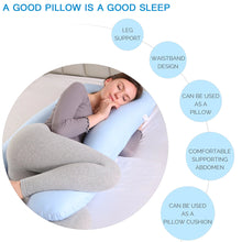 Pregnancy Pillow / U- Shape Maternity Pillow / Sleeping Support Pillow Lite Blue