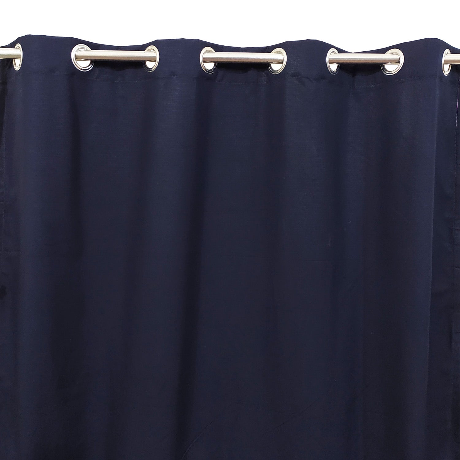 Plain Navy Blue Denim Cotton Curtain