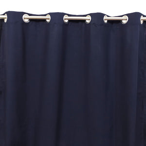 Plain Navy Blue Denim Cotton Curtain Single Panel