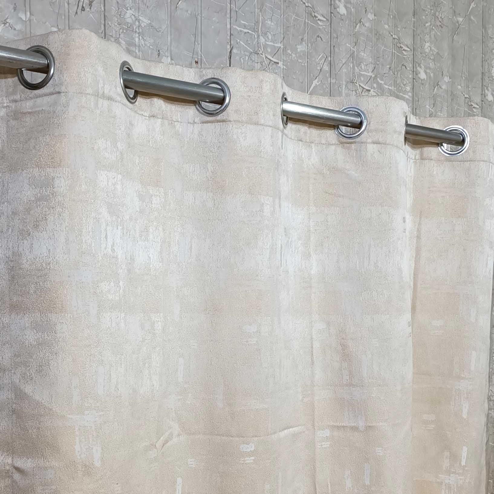 Thick Viscose Curtain Self Textured Off-White