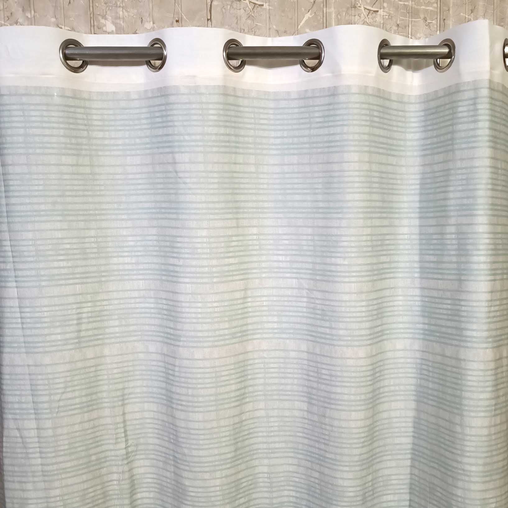 Green Stripes 2 Duck Cotton Curtain (Last 2 Pcs Available)