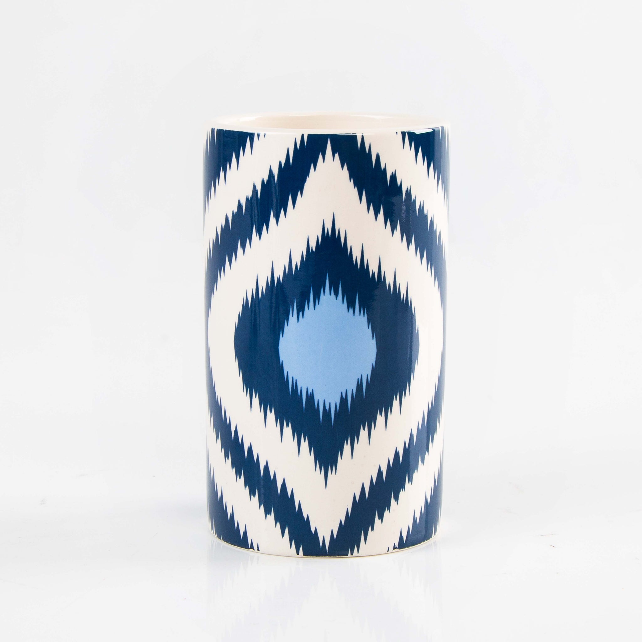 Ceramic Bath Set - Blue Paislay