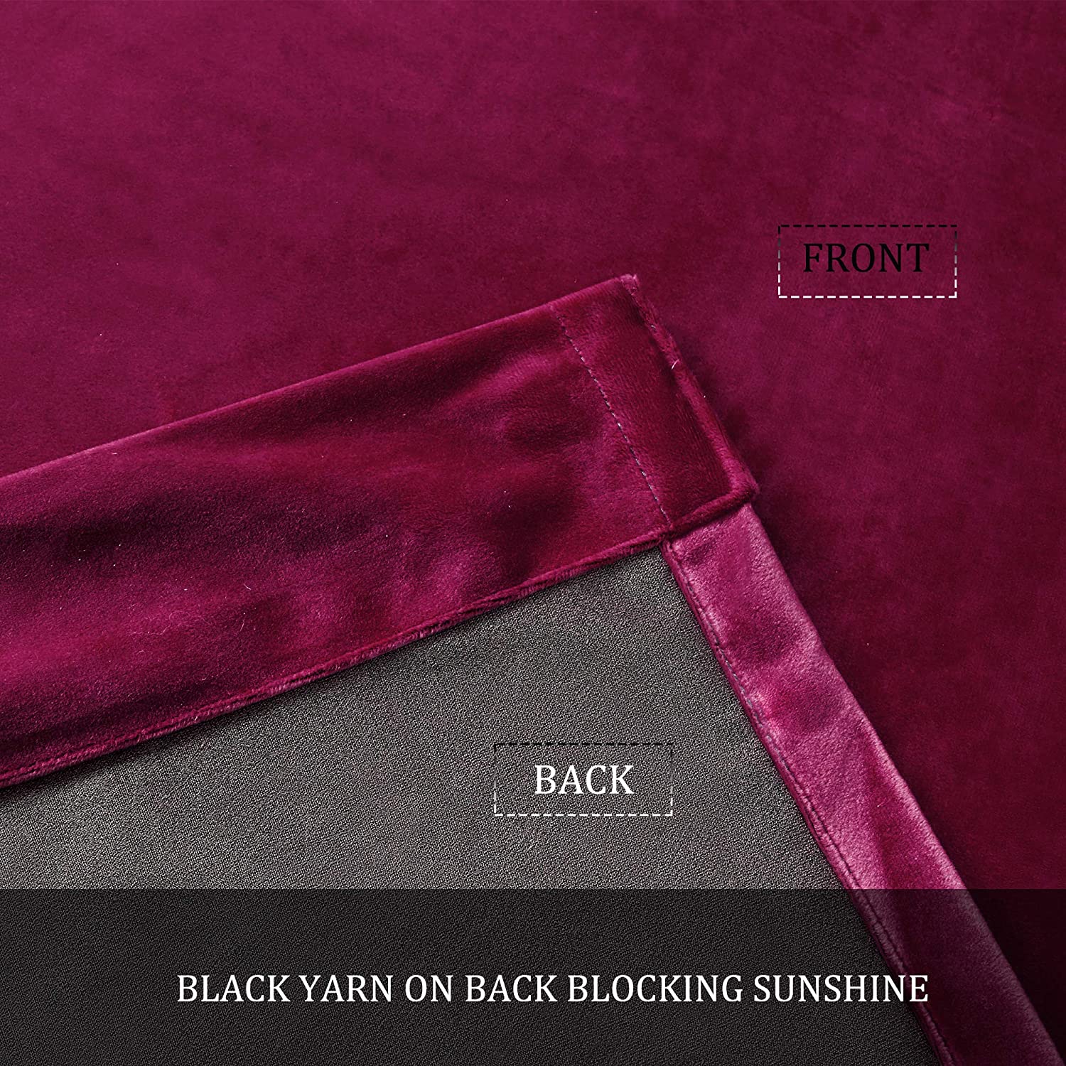 Pair of Plain Velvet Curtain Maroon & Grey Combo