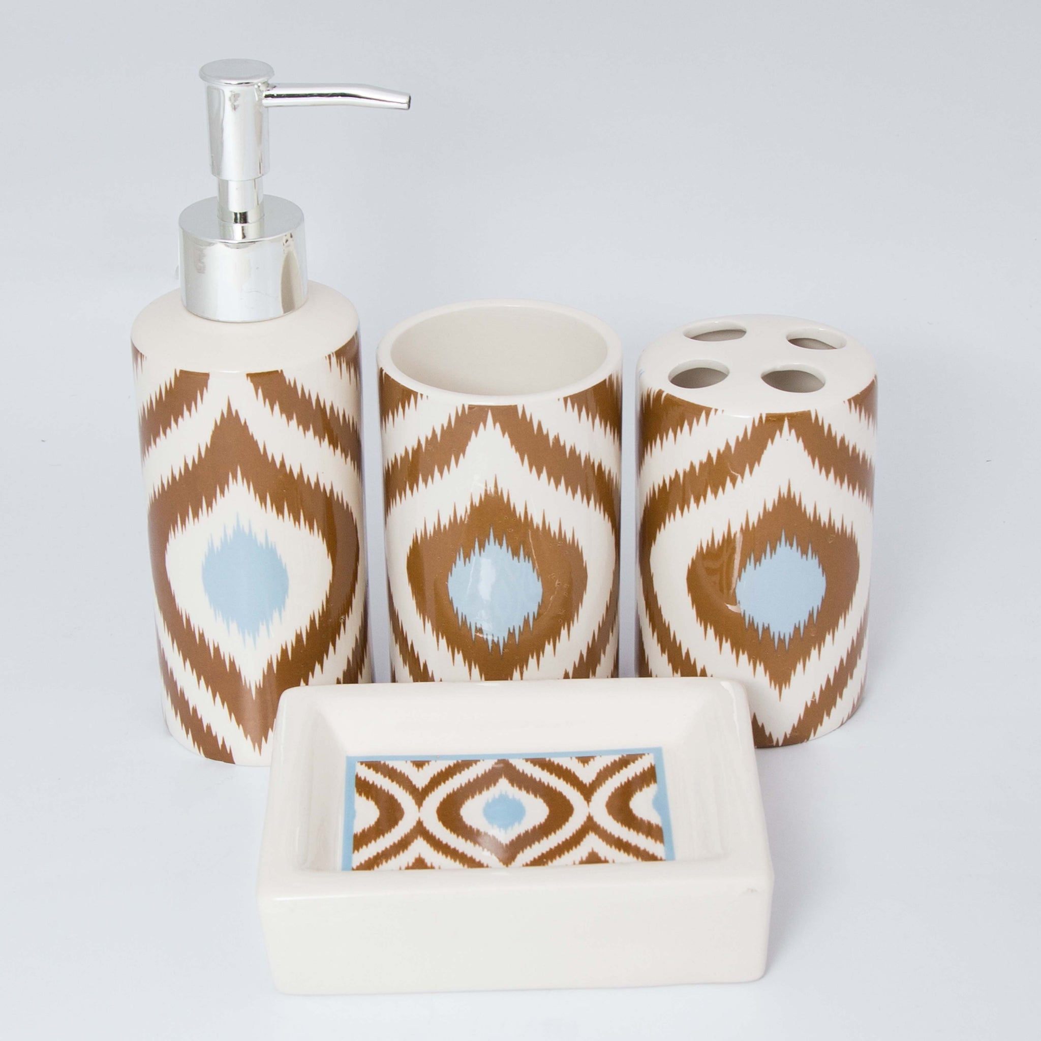Multi Colour Ceramic Bath Set