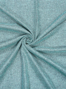 Premium Double Layer Jute Curtain Sea Green